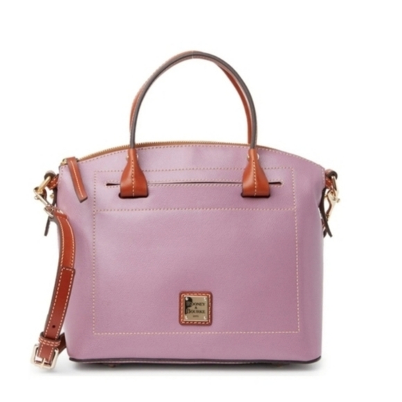 DOONEY & BOURKE Mauve Domed Leather Satchel - Picture 2 of 13
